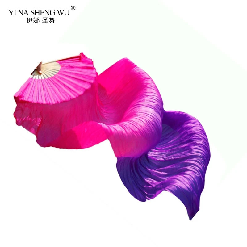 

1piece Right Hand Real/Imitation Silk Belly Dance Fan Handmade Dancer Performance Long Fans Bellydance Accessory Fans For Women