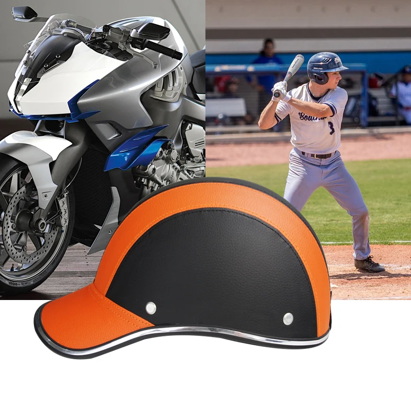 Mosodo Motorcycle Helmet Half Face Baseball Cap Bicycle Vintage Helmet for Men Women Electric Vehicle Safety Hard Hat