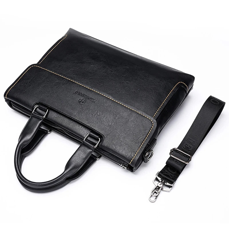Деловой мужской портфель, роскошная кожаная сумка для ноутбука, мужская сумка через плечо, мужская кожаная сумка, ретро деловая сумка для компьютера