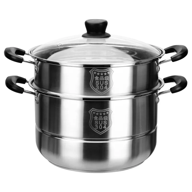 Charms Stainless-Steel 2-Layers Soup Steamer Pot 22JCC08 22cm 