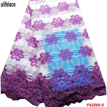 

New Designs Milk Silk mesh African French Lace Fabric High Quality Nigeria Net Lace 2019 Color Beaded Women Dress laces F4-2560