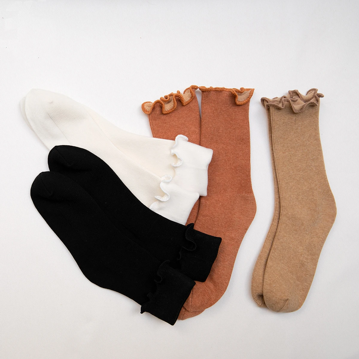 Зимние Модные женские толстые носки дышащие цветные оборки дезодорант удобные толстые эластичные кружевные дикие носки для женщин
