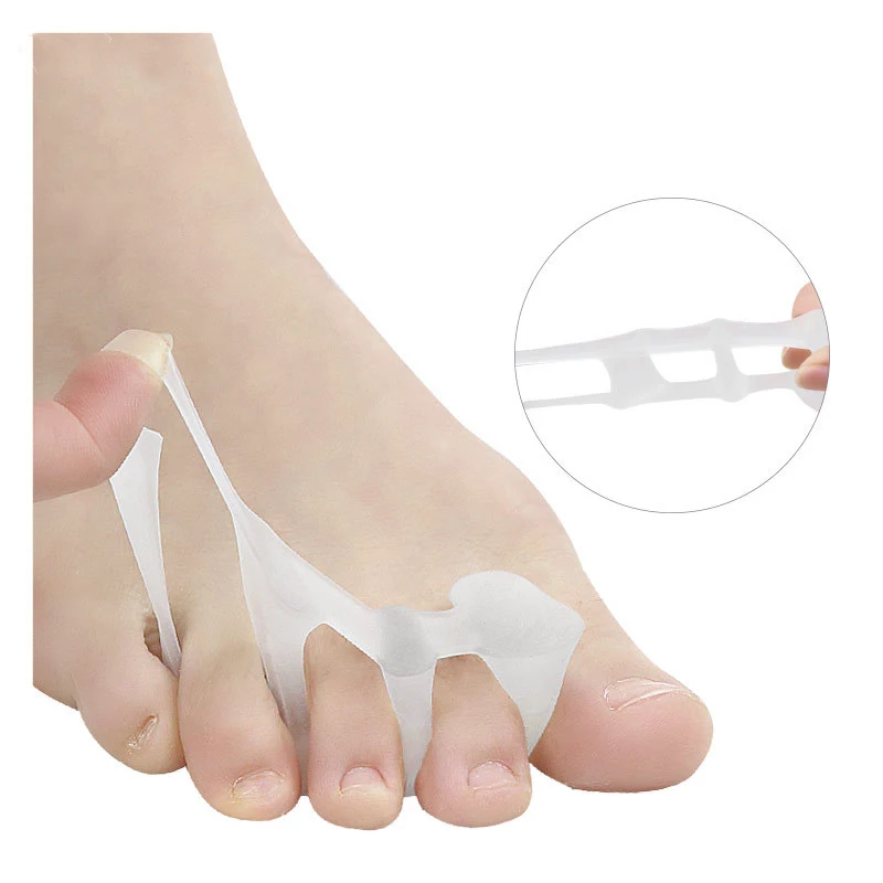 

2pcs=1pair Three-Hole Hallux Valgus Thumb Correction Separate Foot Care Plantar Fasciitis Pedicure Tools For Toes