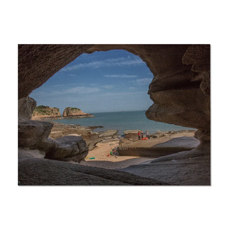 CD04595 Fuwatacchi Настольный коврик с пейзажным узором, противоскользящий, водонепроницаемый, полиэстер, кухонный коврик, однотонный коврик для кухни, декор стола, для дома - Цвет: CD04595