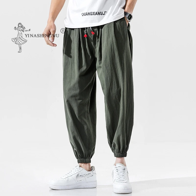Japanese Kimono Casual Pants Loose Harajuku Trousers Japan Men Traditional Embroidered Asian Clothing Yukata Style Harem Costume japanese kimono