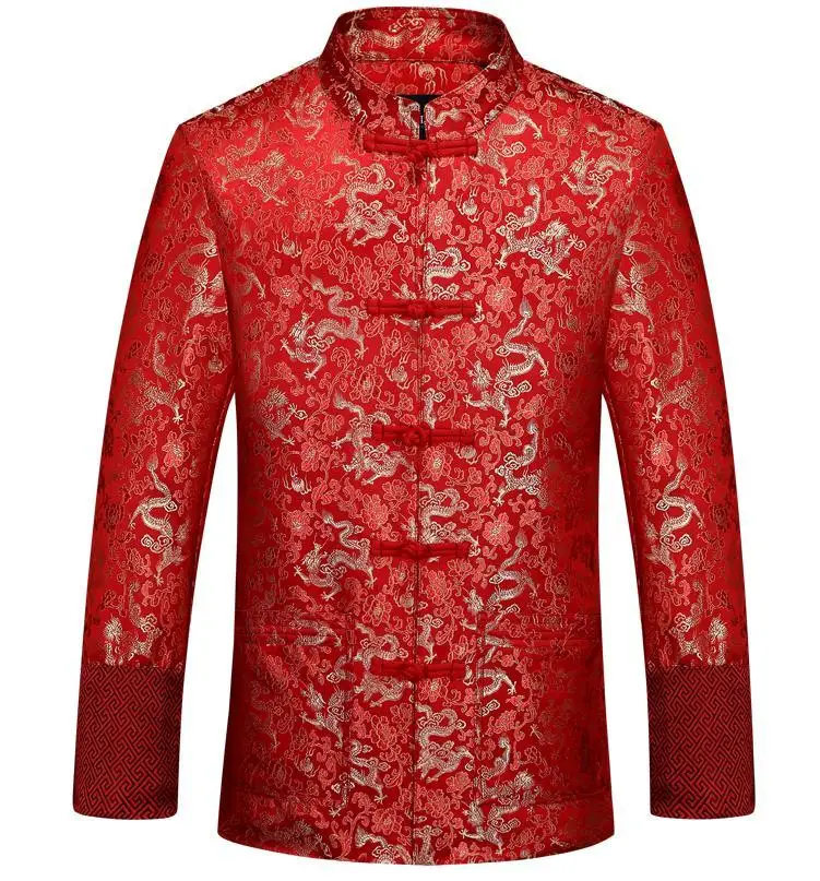 Традиционный китайский Тан костюм пальто Мандарин Collor кунг-фу куртка для мужчин Новое поступление Мужской Двойной Палуба толстая верхняя одежда