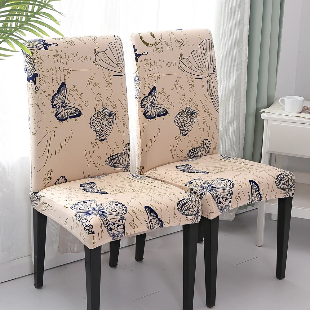 Removable Wedding Dining Chair Covers Spandex Computer Office Chair Cover Stretch Linings For Desk Seat Covers Banquet