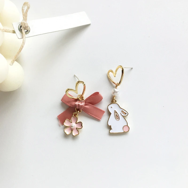 Kawaii Rabbit Cherry Blossom Earrings - Limited Edition