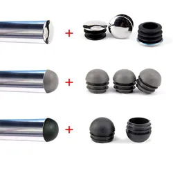 Embout de tuyau en plastique et acier, 10 pièces, 25mm, bouchon d'insertion de tube pour pieds de table, chaise, meubles, couverture anti poussière, protecteur de sol 