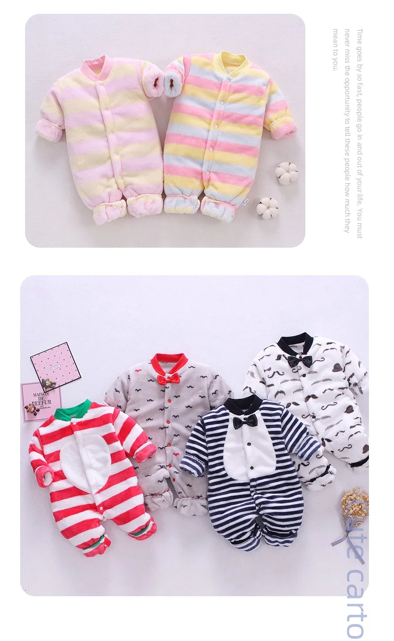 Newborn Sailor Romper Girls Boy Costume Anchor Newborn Baby Polar Fleece Clothes  Boys Girls Autumn Thicken Rompers Infant Baby Cartoon Jumpsuit Home Climbing Clothes Pajamas carters baby bodysuits	