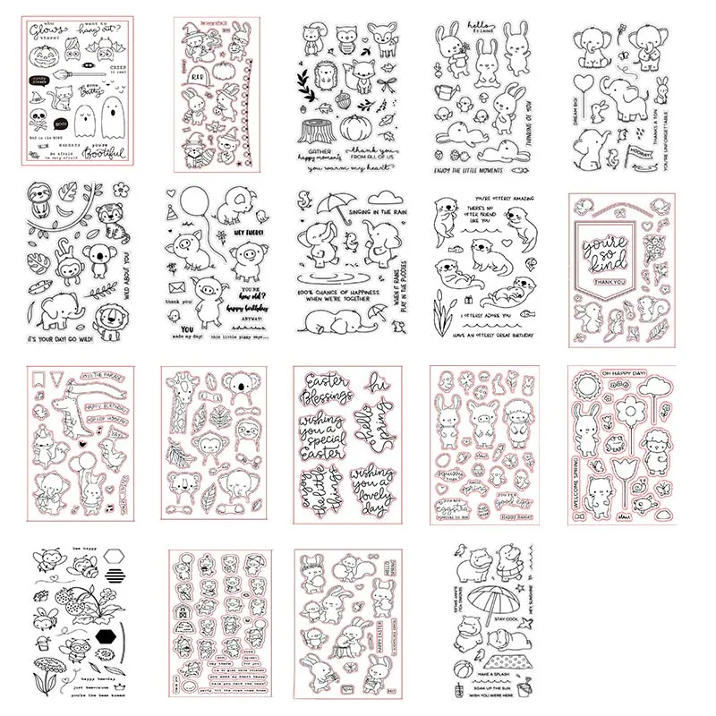 Прозрачный силиконовый штамп для скрапбукинга мягкая печать 24 дюйма | Дом и сад