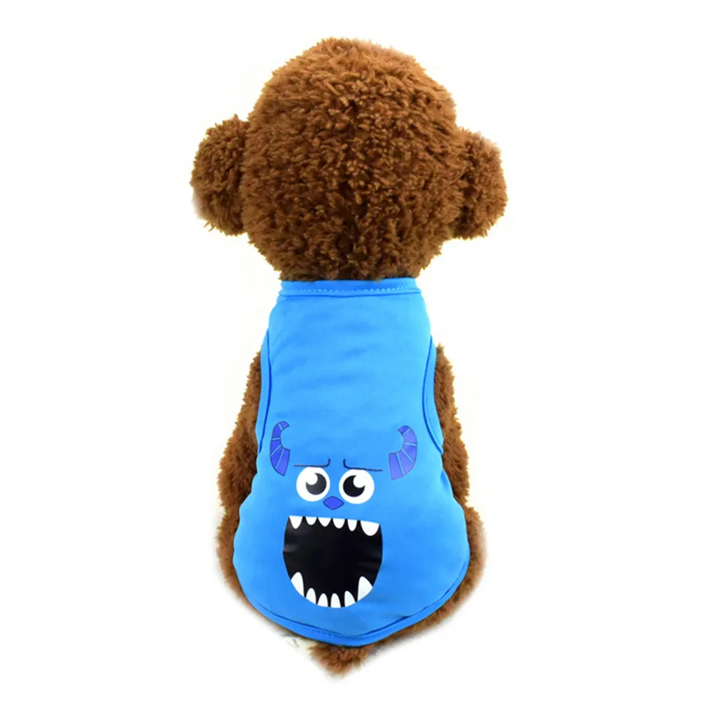Pet Cat Clothes for Cats Summer Vest T Shirt Dog Cat Clothes Costume for Small Dogs Cartoon Vest for Puppy 35 (14)