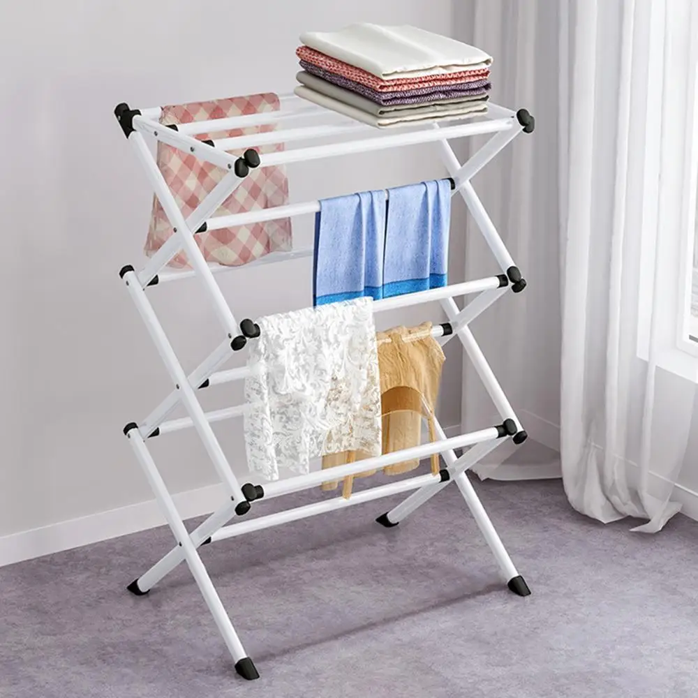 3 Tier extendable Clothes Airer Dryer Metal Laundry Drying Rack Indoor Outdoor 