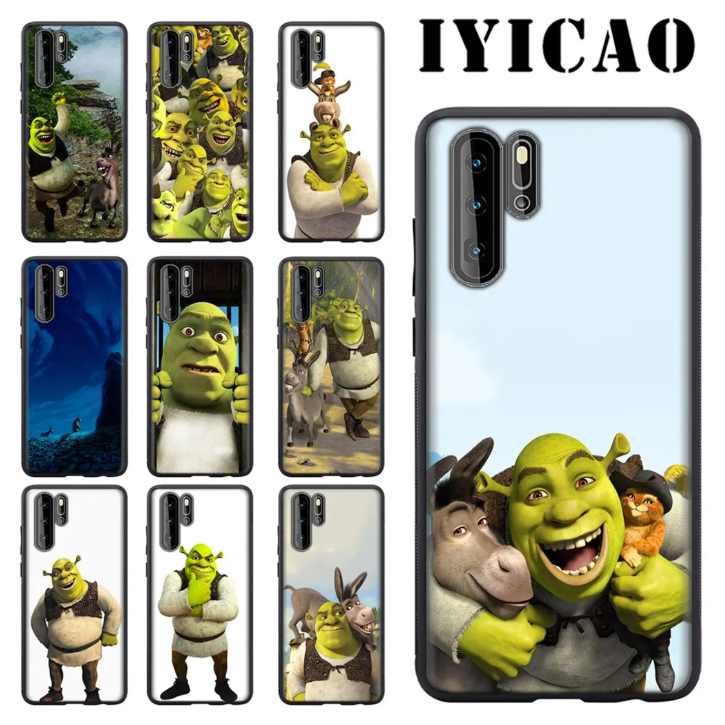 IYICAO Шрек мягкий для huawei Y5 Y6 Y7 Y9 Prime Коврики 10 20 30 Pro Lite Nova 2i 2 3 3i 4 IPad Mini |