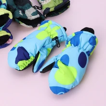 Детские зимние водонепроницаемые теплые варежки для мальчиков и девочек; Детские лыжные перчатки для улицы; 72XC