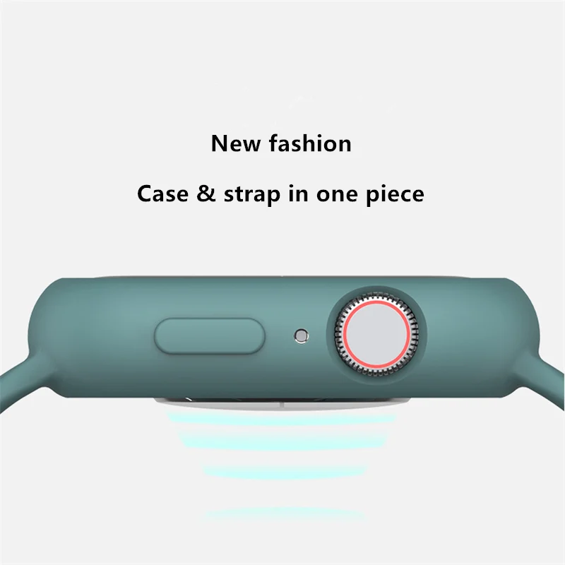 Силиконовый браслет ремешок и ударопрочный чехол для apple watch 4 44/40 мм наручных ремешка защитный бампер для наручных часов iwatch серии, версия 1, 2, 3, ремешок 42/38 мм