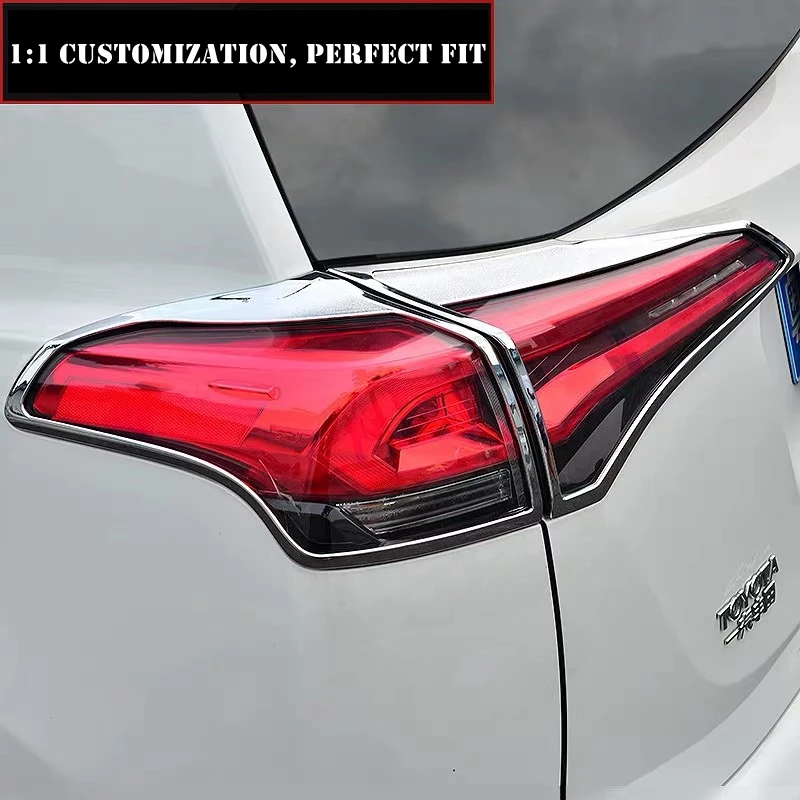 ABS Chrome для Toyota RAV4 2016 2017 2018 задние фары чехлы фар рамка отделка Стайлинг автомобиля