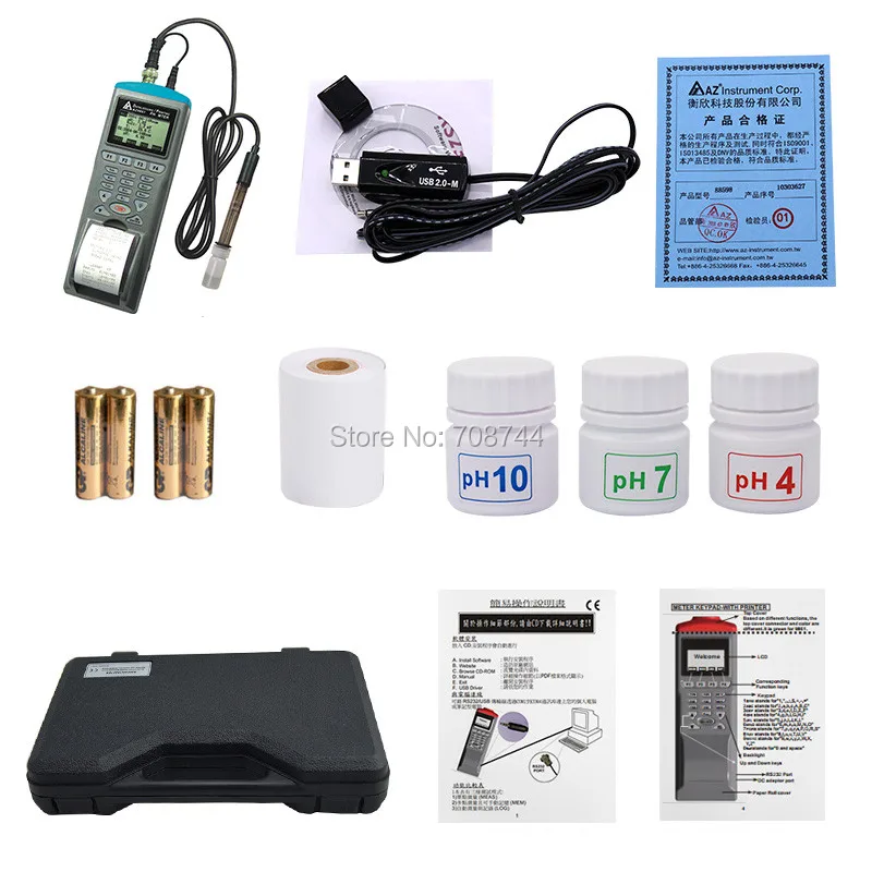 Az9861 Water Quality Analyzers Ph Meter Tester With The Print Function