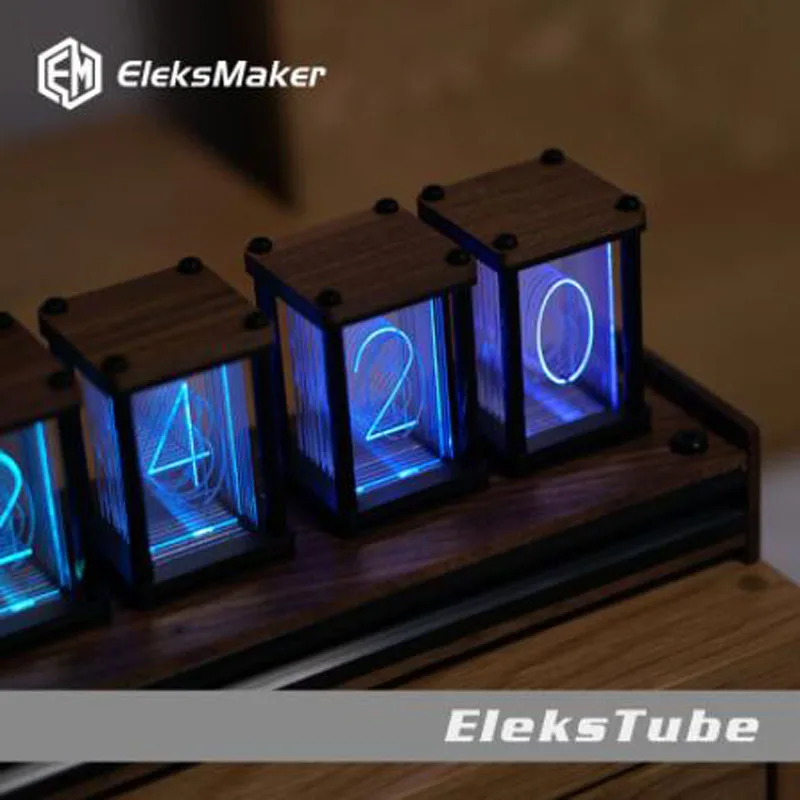 

RGB pseudo glow tube clock DIY kit LED desktop creative decoration 4 orders