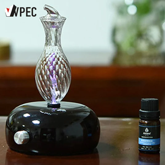 

VVPEC N3 Wood & Glass Aromatherapy Essential Oils Diffuser LED Light Air for Aroma Nebulizer Humidifier Cool Mist Maker For Home