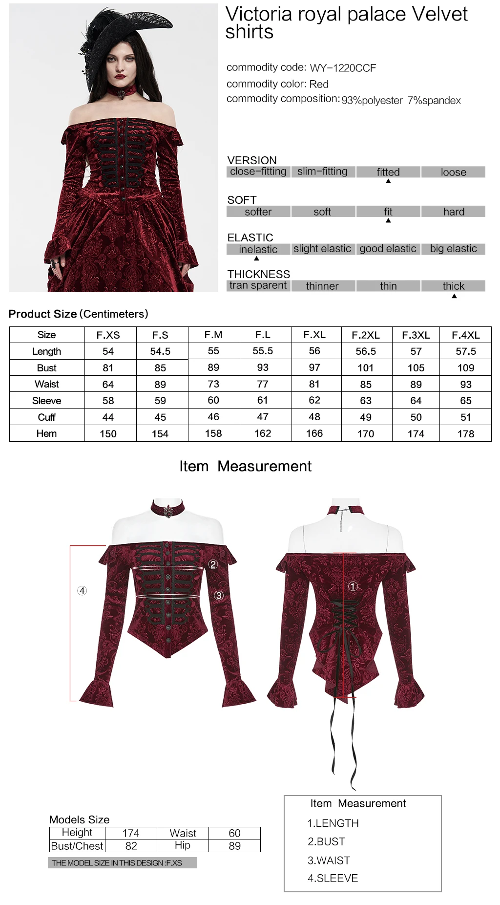 PUNKRAVE Women's Gothic Victoria Royal Palace