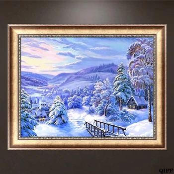 

Snowscape DIY 5D Full Diamond Painting Embroidery Cross Stitch Home Decor Craft