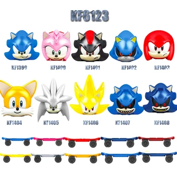 

KF6123 Movie Series Anime Figure Ray Rabbit Big the Cat Charmy Bee Tikal Blaze Storm Action Figures Head Blocks Toys WM6087