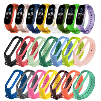 

Strap For Xiaomi Mi Band 5 Silicone Wristband Bracelet Replacement TPU Silicone Strap For Xiomi Mi Band 5 for miband 5 Bracelet