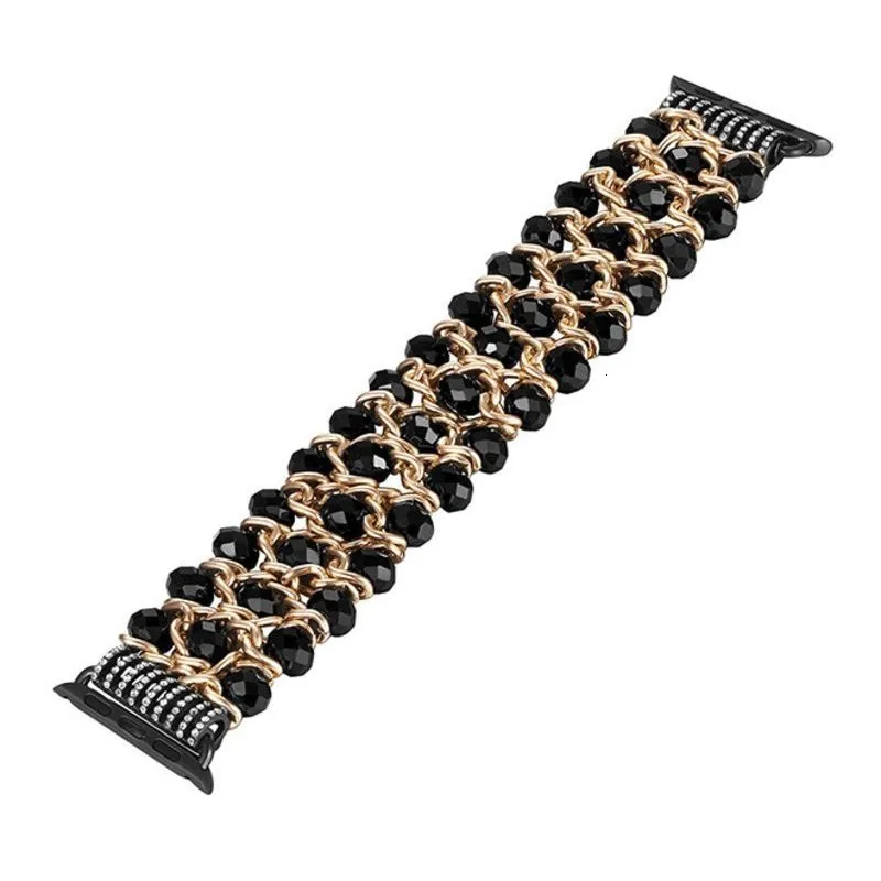 FOHUAS Highquality Natural Gray agate band for Apple watch Replacement wrist women's fashion Wrist Strap With Adapters 38MM 42MM