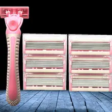 Ручной бритва для бороды ручной Безопасная бритва 10 шт 6-Слои лезвие ABS основа, анти-скольжения рукоятка ножа Портативный дома Применение