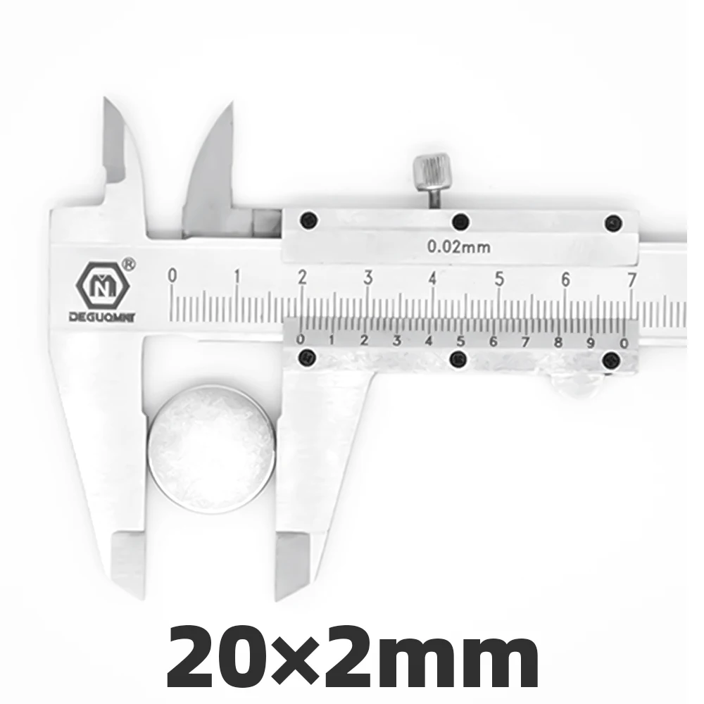 AI DIY 10 шт. 20 мм x 2 мм N35 пластина из Неодимового Магнита Круглый супер сильный, мощный сила редкая земля Магниты Диск 20 × 2 мм