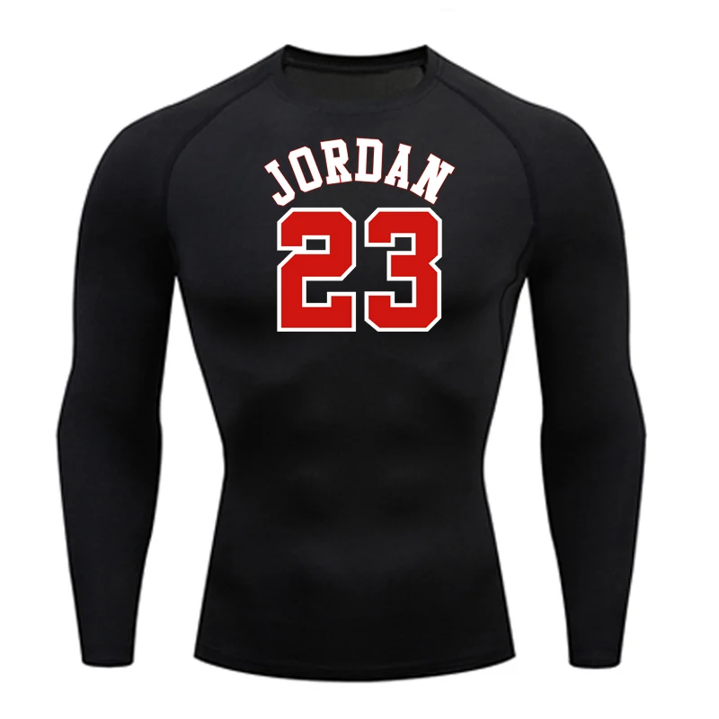 black T-shirt Мужской полный костюм, спортивный костюм, майка, штаны, спортивные комплекты для бега, компрессионные рубашки, леггинсы для фитнеса, Рашгард, мужской костюм для бега - Цвет: black T-shirt