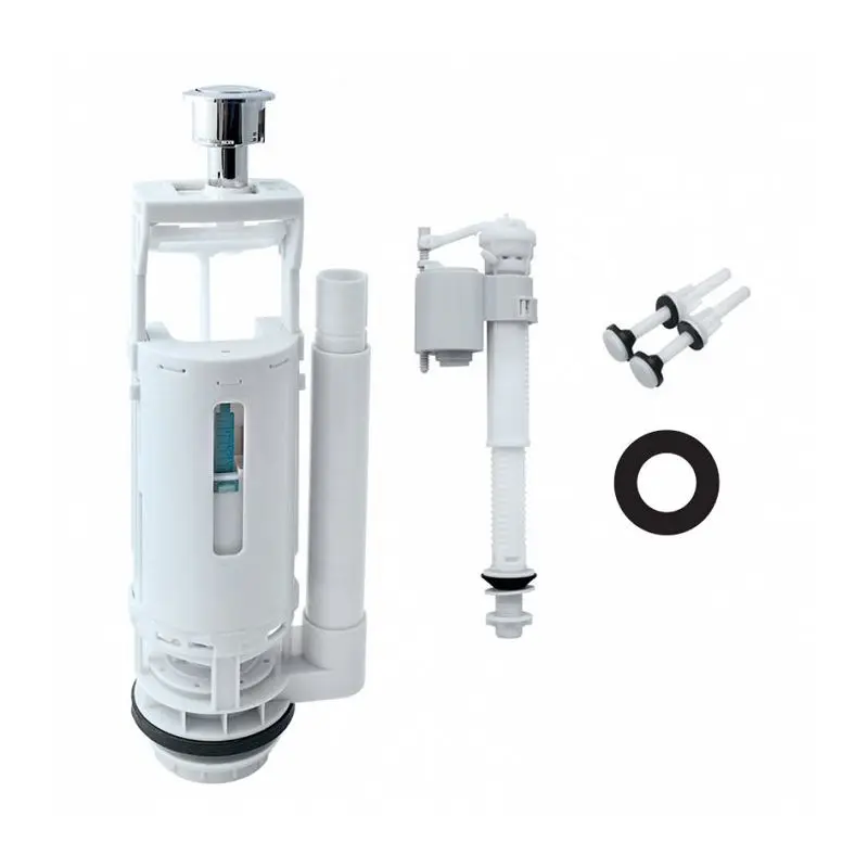 Арматура для унитаза IDDIS F012400-01K (белый, нижний подвод, двухуровневый, две кнопки)