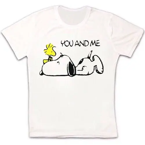 Snoppy Dog You and Me Woodstock арахис Топ Унисекс Женская футболка 2816 Повседневная модная с