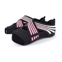 Противоскользящий Фитнес-топ для занятия танцами Пилатес носки профессиональные домашние носки для йоги на пять пальцев Открытая Спина фитнес-балет женские носки