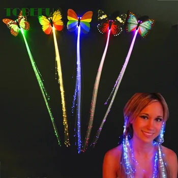 

TOBEFU LED Flashing Hair Braid Glowing Luminescent Hairpin Hair Ornament Girls LED Novetly Toys New Year Party Christmas Gift