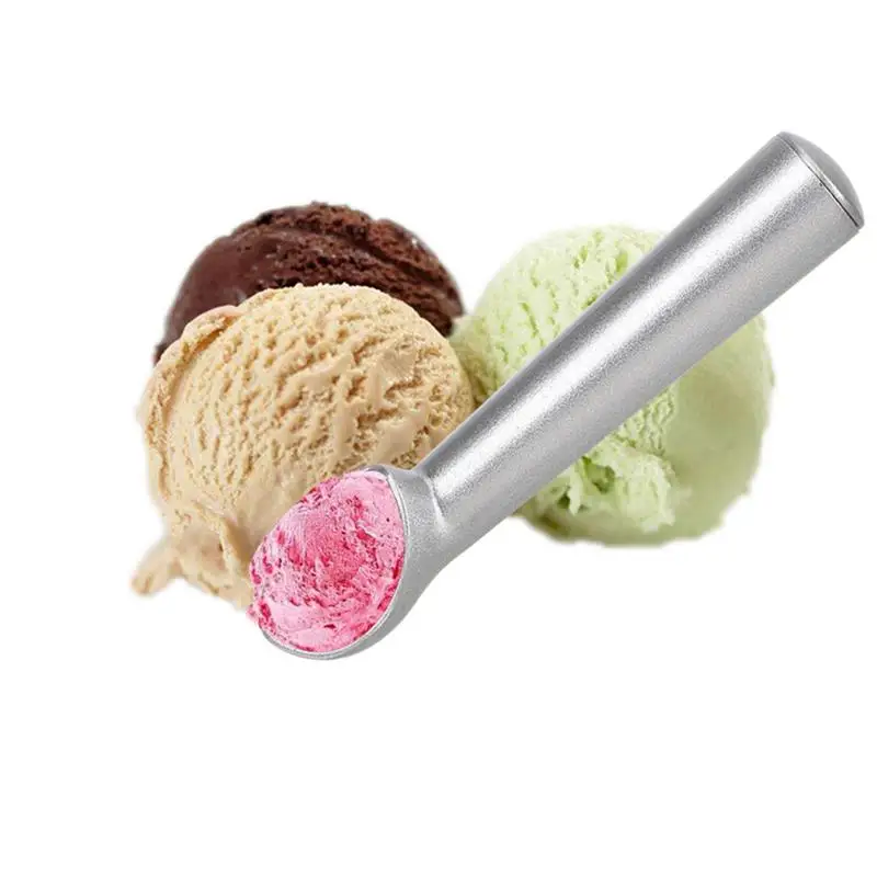 Kapmore 1pc Creative Ice Cream Spoon Non-Stick Anti-Freeze Stainless Steel Spoon Fruit Ice Cream Ball Making Tools