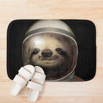 

Space Sloth Bath Mat Bath Mats Anti Slip Toilet Rug Kitchen Bedroom Carpet Custom Doormat Soft Bathroom Door Mat