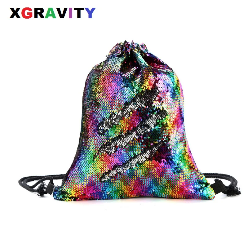 

Xgravity 2020 Colorful Backpack Women Mini Backpack Sequined Shoulder Backpacks Female Small Backpacks Rucksack Glitter Bag H206