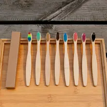 300 шт Логотип заказной Натуральный Бамбуковый Уголь Зубная щетка es мягкая щетина Capitellum волокна экологически чистый уход за полостью рта