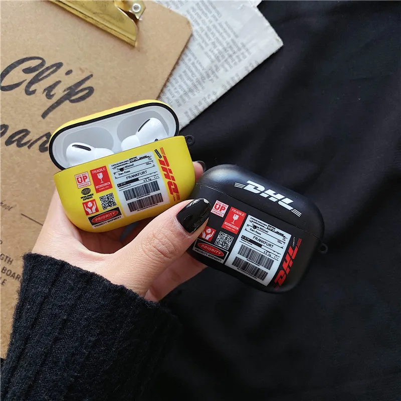 Юбилейный выпуск Label DHL Express 50th чехол для наушников для Airpods pro Black Беспроводная bluetooth-гарнитура для Airpods 1 2
