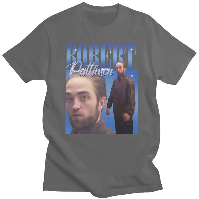 Robert Pattinson 90s Vintage Unisex Black Tshirt Men T Shirt Oversized Graphic T Shirts 100% Cotton T-shirt Man Woman Tees Tops Dark Gary