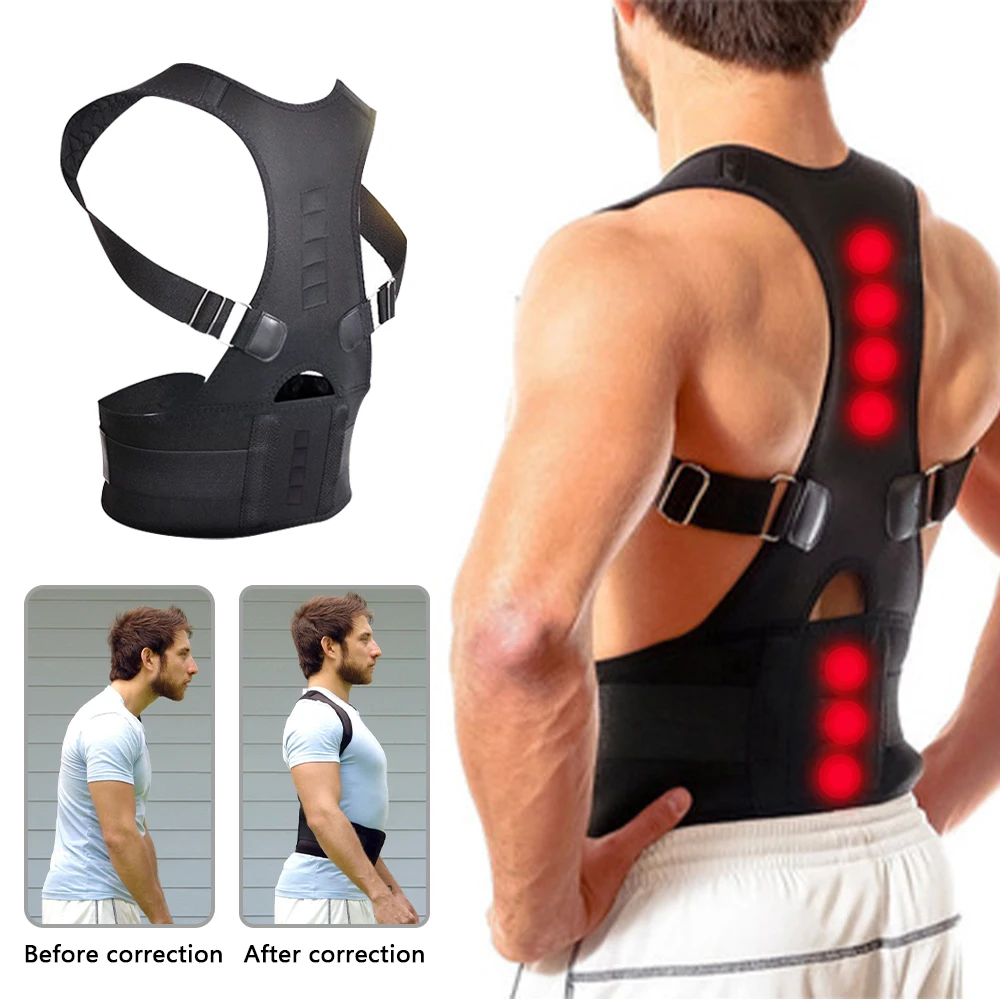 Cinta Para Coluna Colete Postural Corrigir Postura Protetor Lombar Corretor  Postural Reforçado Masculino Feminino - Desconto no Preço