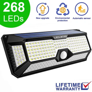 

Solar Lamps for Garden Decoration Wireless Wall Solar Led Light Outdoor Waterproof Motion Sensor 268 Led Spotlight Energy Saving