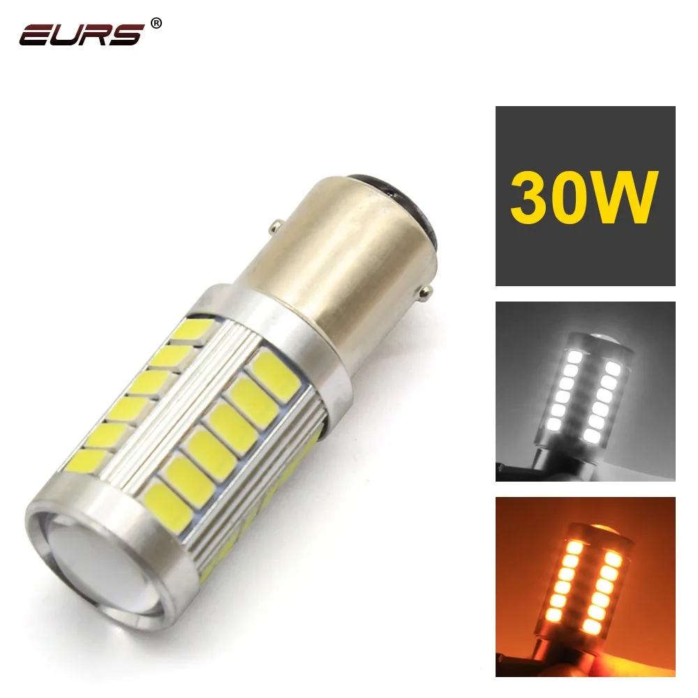 Автомобильные светодиодные лампы EURS 1156 1157 T20 7440 7443 3157 3156 5630 33SMD Светодиодные стоп