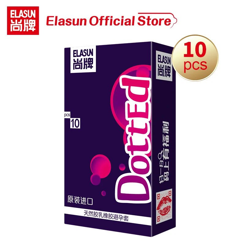 Elasun 10 шт. ледяной огонь шипованные презервативы большие точки для оргазма G