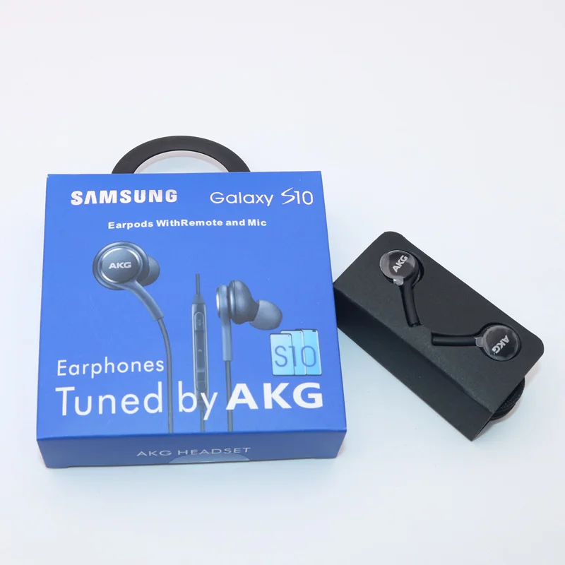 Наушники AKG EO IG955 в уши 3,5 мм/тип-c с микрофоном Проводная гарнитура для SAMSUNG Galaxy note10 S10/S10+ S9 S8/S8+ S7 huawei xiaomi - Цвет: S10 Black with Box