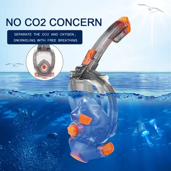

10 pcs / lot; Scuba Diving mask Children & Adult Full face Snorkeling mask dry skin dive Underwater Anti-fog swimming mask