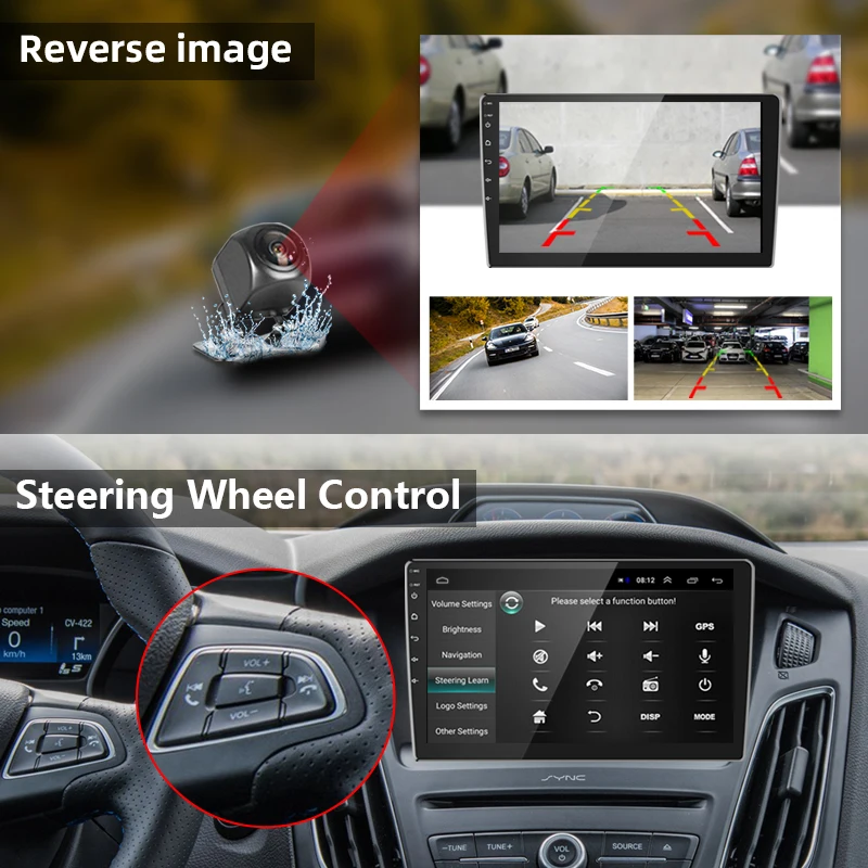 2din 10Inch Android 8.1 Car Radio Multimedia Player Universal Auto Stereo GPS Navigation for Volkswagen Toyota Honda Nissan CR-V