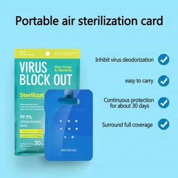 

2pcs Air Freshing Protective Safety Card Sterilizing Card Sodium Chlorite Microbe Eliminating Tool For Car/ Station/ School